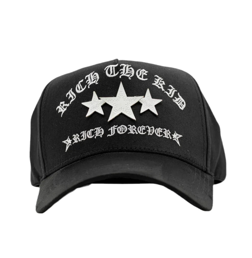 panel frontal de la gorra barbas hats rich stars