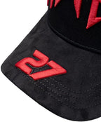 detalle bordado en visera gorra ct racing