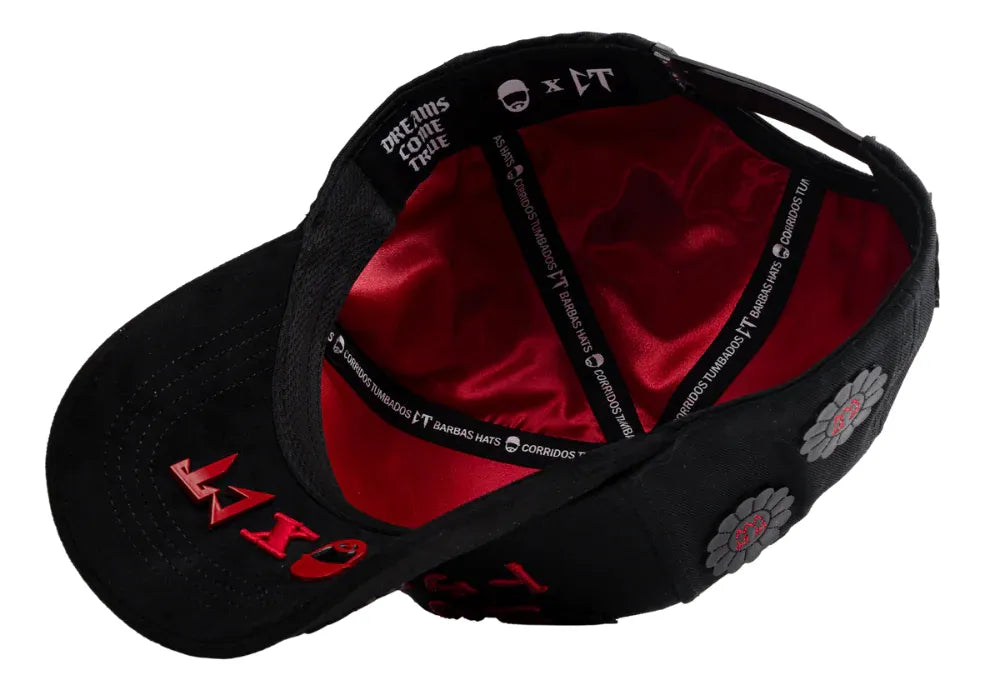 vista de satin interior de la gorra oriental tumbado