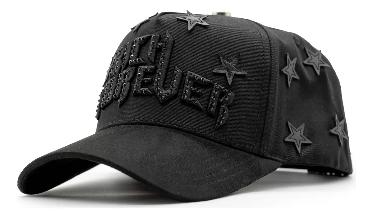 gorra rich forever con piedras y estrellas barbas hats