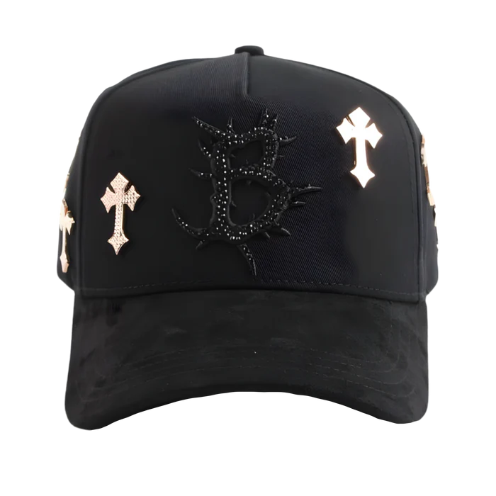 vista frontal gorra b cross 24k rose gold
