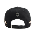 panel trasero gorra b cross 24k rose gold con pin metlico