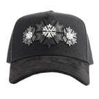 vista frontal de gorra platinum snowflakes de barbas hats