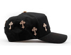 vista lateral derecha de la gorra b chrome 24k gold 