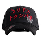 vista frontal de la gorra oriental tumbado de ct y barbas hats