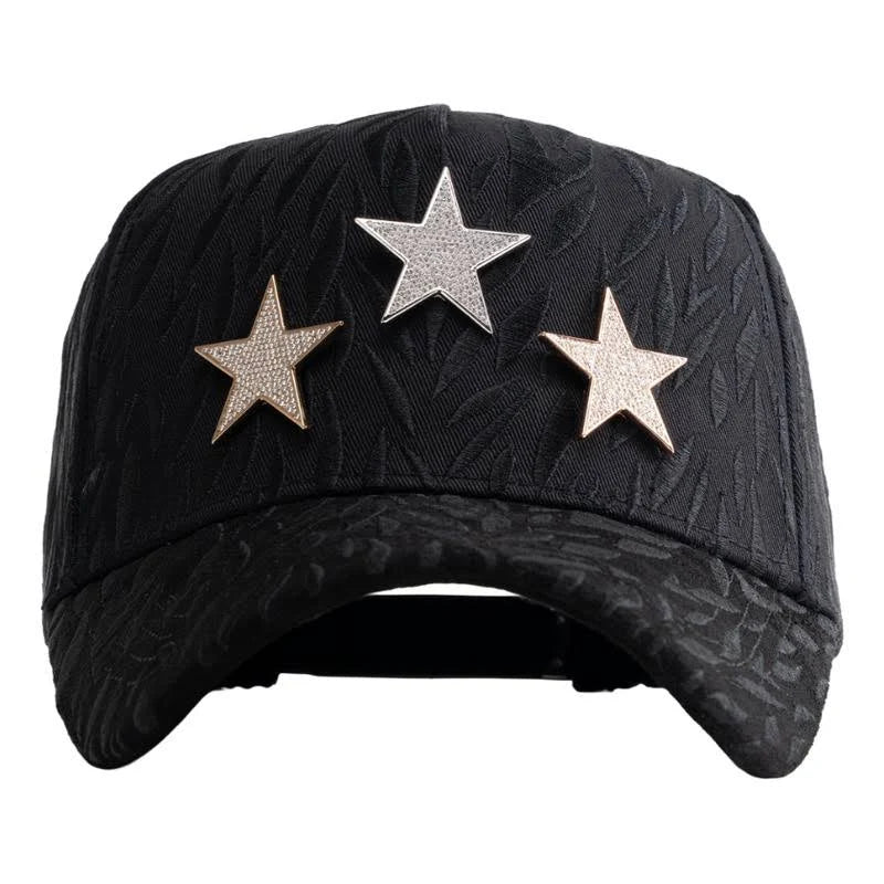 vista frontal gorra rockstar de barbas hats