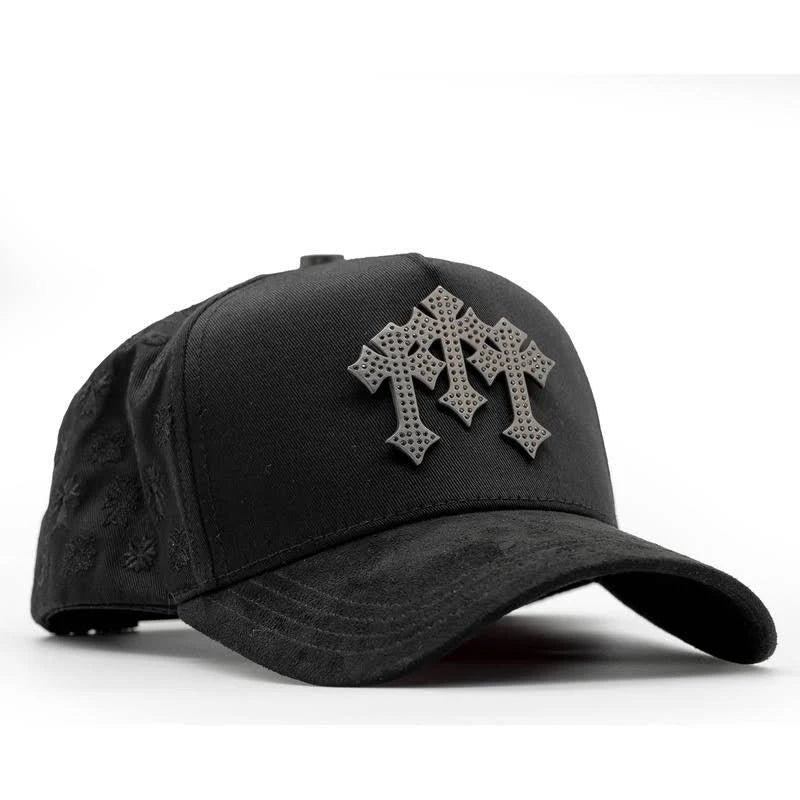 gorra chrome blackout de barbas hats vista angular
